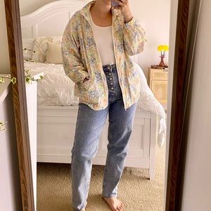 Vintage Bay Club Floral Zip-up Jacket